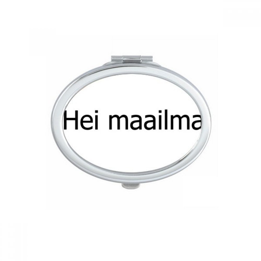 Miroir de poche Bonjour philippin format compact ovale multicolore