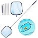 Aiglam Recogehojas de Piscina, Kits de Mantenimiento con Red de Malla Fina y Mango de aluminio de 120cm, Pool Skimmer Net para Red de Limpieza de Piscinas y Suciedad del Fondo