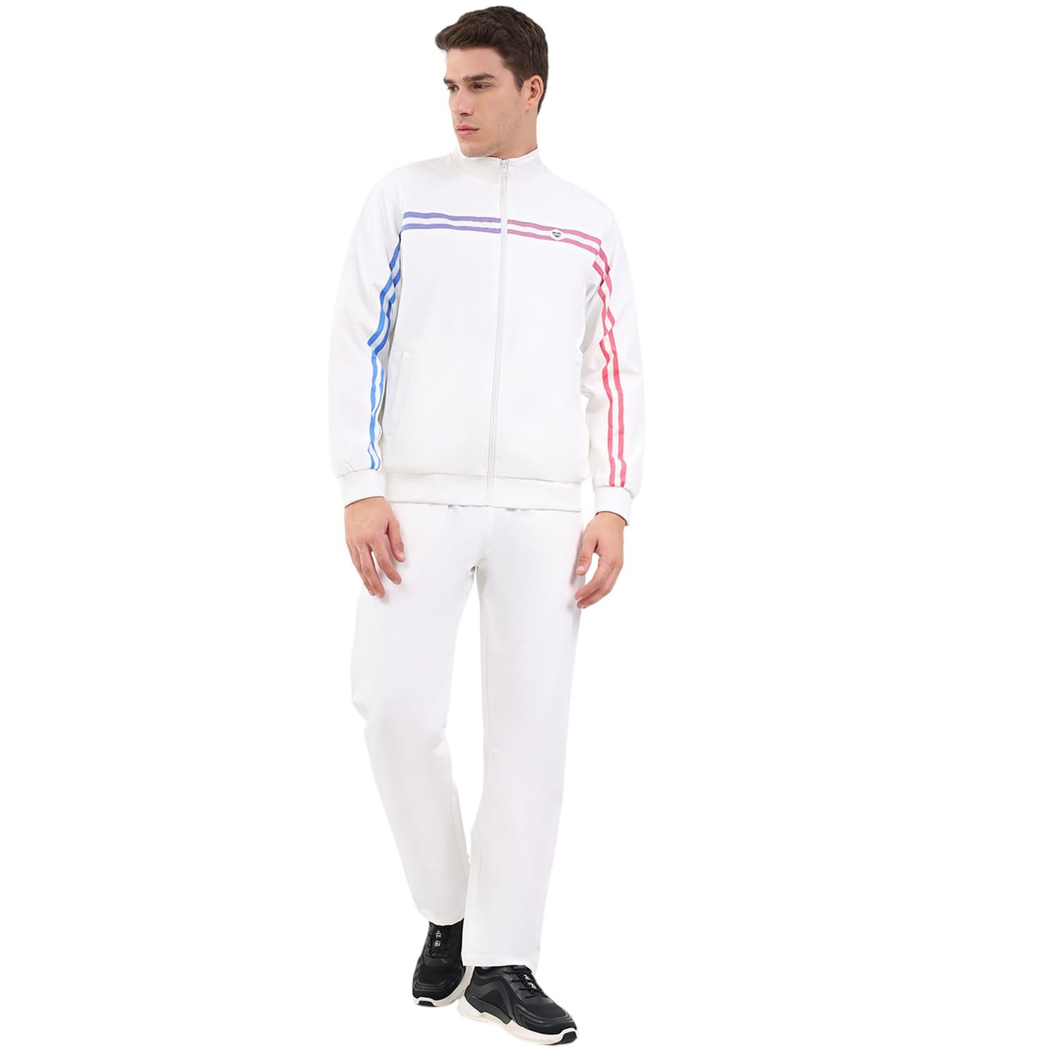 monte carlo Men Regular Fit Solid Mock Neck Full Sleeve Winter Tracksuit | Men Track Suit | Stylish Sportswear Set with Jacket and Lower | Activewear Set For Men's (Pack Of 1)-picture-23