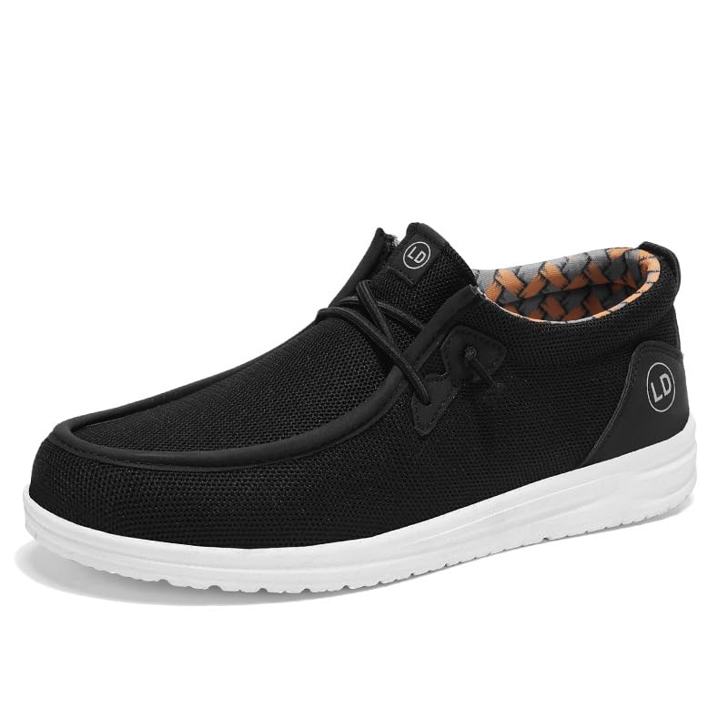 Men's Slip-On Canvas Loafers - Breathable Lightweight Casual Shoes with One-Piece Design, Effortless Daily Wear