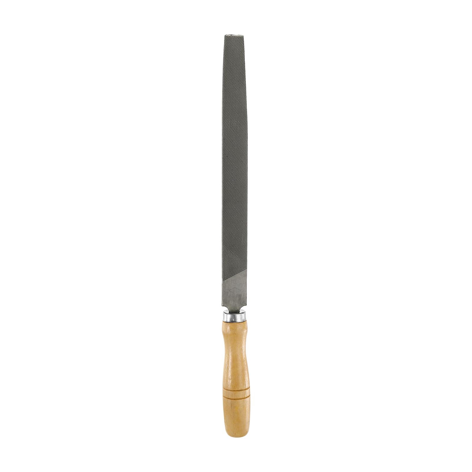sourcing map Tip Coarse Cut File 10" Double Cut Teeth High Carbon Steel Hand Rasp File with Wood Handle for Metal Wood Deburring Removing