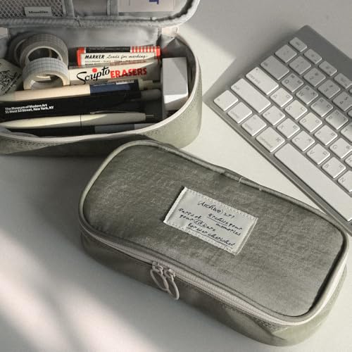 Image of Monolike Archive247 Standard Pencil Case 05. Warm Gray - Pencil Pouch, Portable Pencil Bag, Pencil Case, Office Pouch case