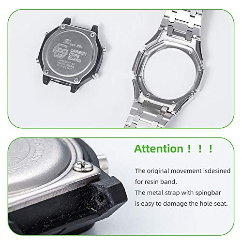 Hontao GA2100 3rd 44mm All Stainless Steel Watch Bezel Strap Replacement Accessories for Men's Watches GA-2100/GA-2110… - Image 5