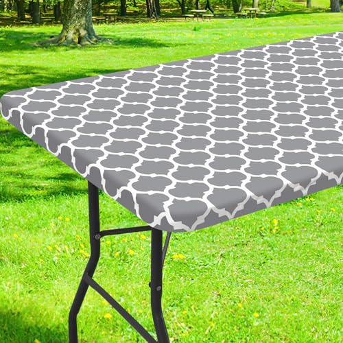 Smiry Rectangle Picnic Table Cover, Waterproof Elastic...