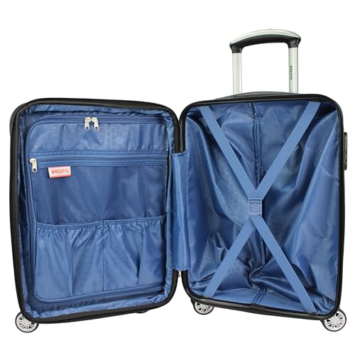 World Traveler Dejuno Compact Luggage with Laptop Pocket-Silver, Carry-On 20-Inch3