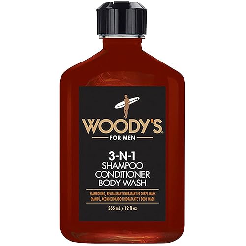 Woody's 3-N-1 champú, acondicionador y lavado corporal 12oz