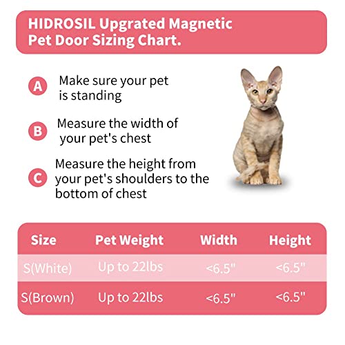 HIDROSIL Magnetic Key Pet Door for Cat and Dog, Upgraded Interior and Exterior Pet Screen Door with 2 Auto-Sensing Keys… - Image 6