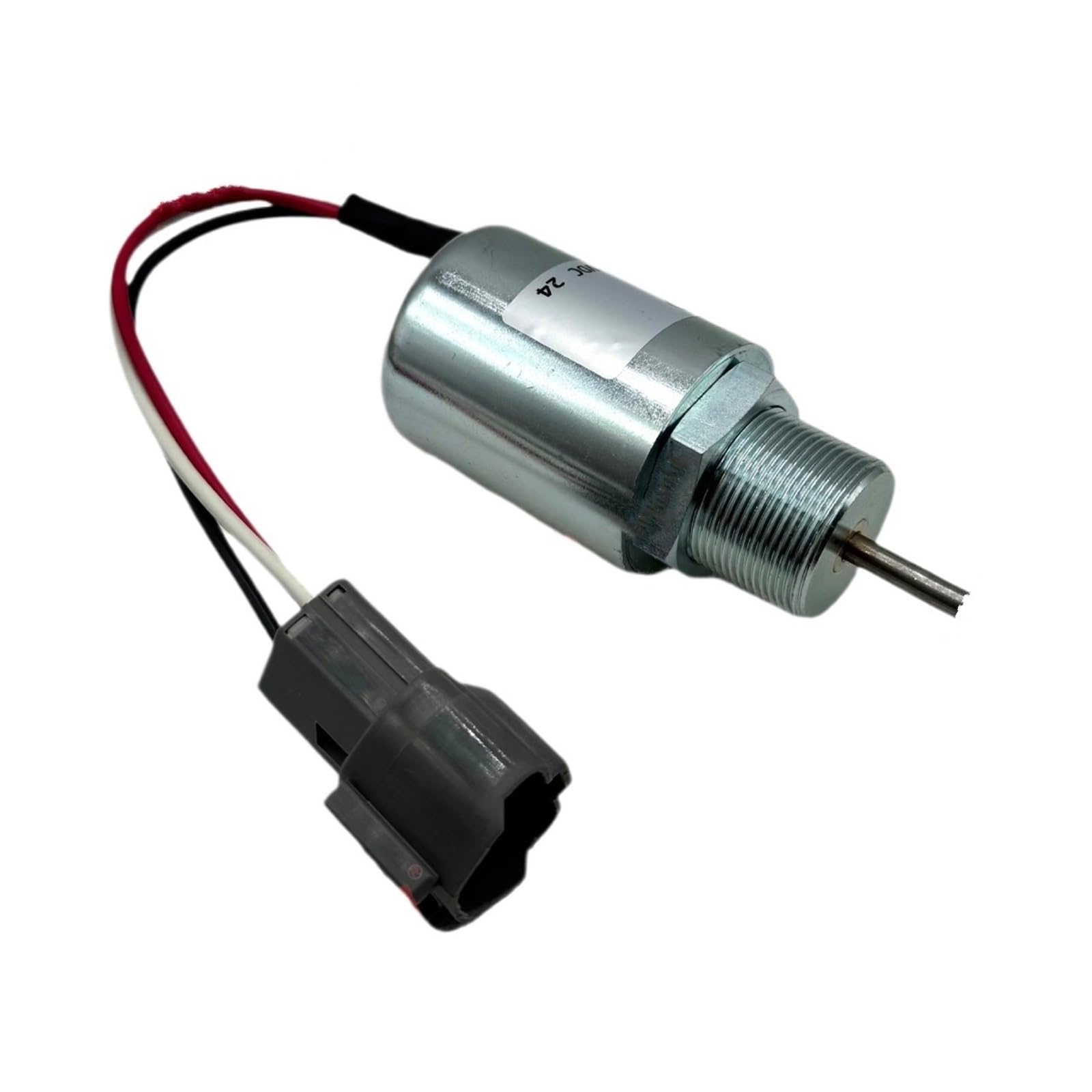 Solenoide de corte de combustible Solenoide de control del acelerador de 24 V, válvula solenoide de corte de combustible SA-3725-24, compatible con motores M/T/SUB/SH/L