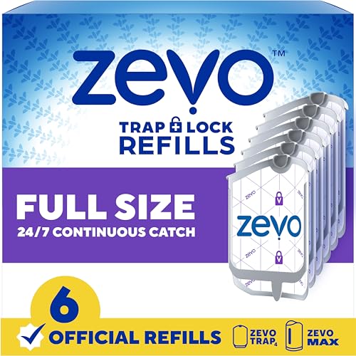 Zevo Flying Insect Trap Official Refill Cartridges - Fits Both Zevo Trap & MAX Indoor Fly Trap - Authentic...