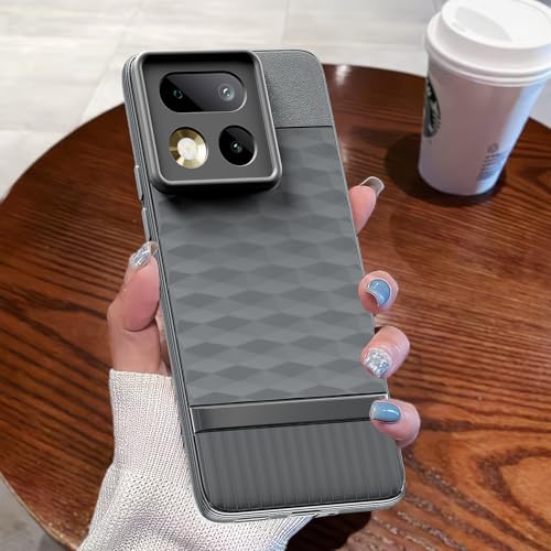Image of Pikkme Back Cover for Realme 16 Pro Plus 5G Camera Protection 3D Hexa Cube Design Silicone Protective Bumper Case (Grey)