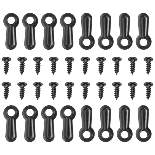 Image of HARFINGTON 100Pcs Picture Frame Backing Hardware Clips with 100Pcs Screws 16mm Photo Frame Turn Button Fasteners Picture Frame Backing Clips for Craft Hanging Pictures, Black