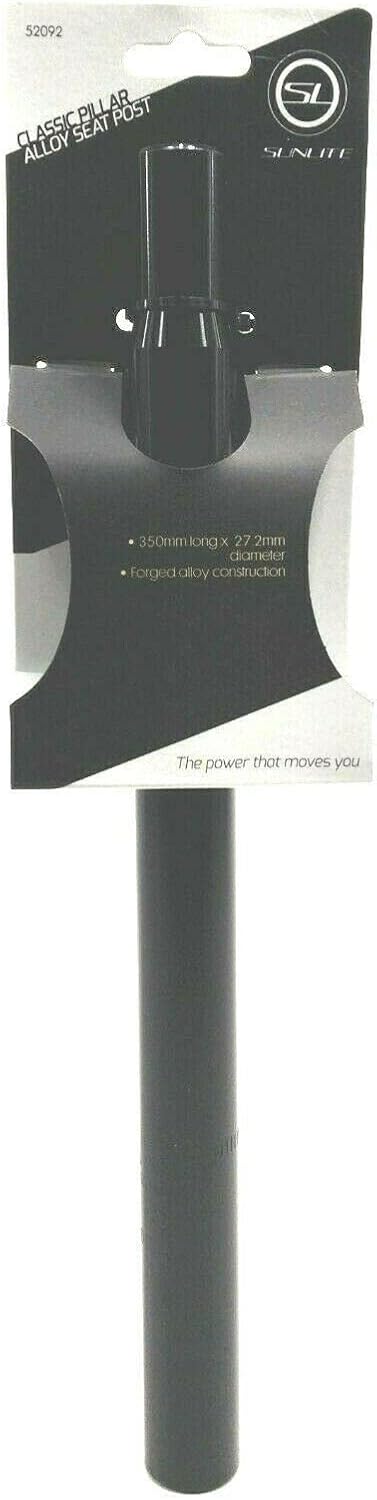 Sunlite Alloy Pillar Seatpost Black 25.0 x 350mm