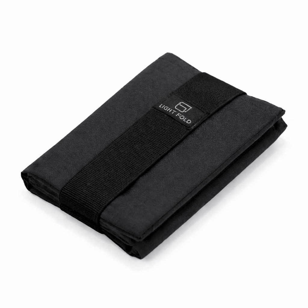 Slim Minimalist Wallets for Men Trifold Nylon Card Holder Men's Wallet Ultra Thin & Stylish Design Front Pocket Wallet with RFID Blocking Hold Up to 12 Cards & Cash, Black, One size