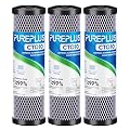 1 Micron 2.5" x 10" Whole House CTO Carbon Water Filter Cartridge Replacement for Under Sink Water Filter System, Dupont WFPFC8002, WFPFC9001, FXWTC, SCWH-5, WHEF-WHWC, WHCF-WHWC, AMZN-SCWH-5, 3Pack