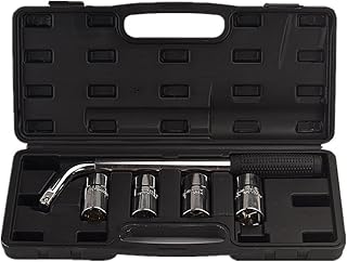 FLZOSPER Telescoping Extendable Wheel Lugs Wrench with Four SAE & Metric Double-Side Lug Nut Sockets，Two SAE Lug Nuts 11/16‘’-3/4‘’，13/16‘’-7/8‘’& Two Metric Lug Nuts 17mm-19mm，21mm-23mm CR-V Sockets