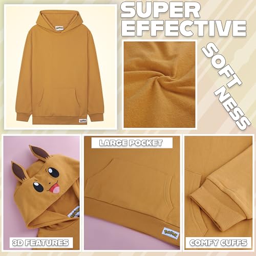 Image of Pokemon Hoodie for Boys & Teens Hooded Sweatshirt Warm Anime Pikachu Sweater