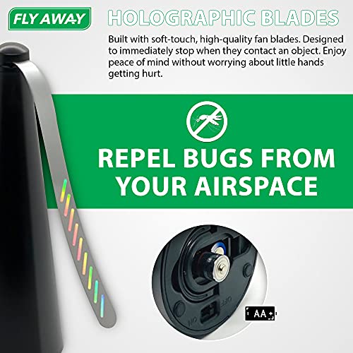 image for Fly Away Product Fly Away - 2 Pack Fly Fans for Tables, Indoor or Outd