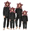 Fluffy Pyjamas,Unisex 3D D-Demogorgon Fleece Hooded Onesie for Women Flower Monster One Piece Costume Christmas Costume for Adults Matching Family Costume,B-Black 12-13 Years
