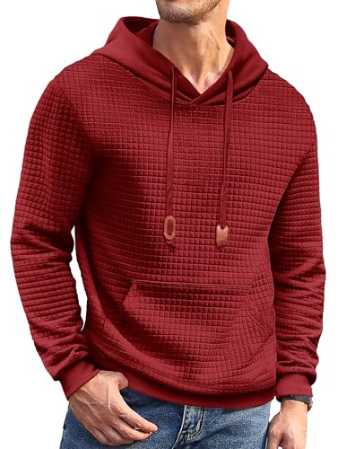 COOFANDY Men's Waffle Knit Hoodies Hipster Casual...