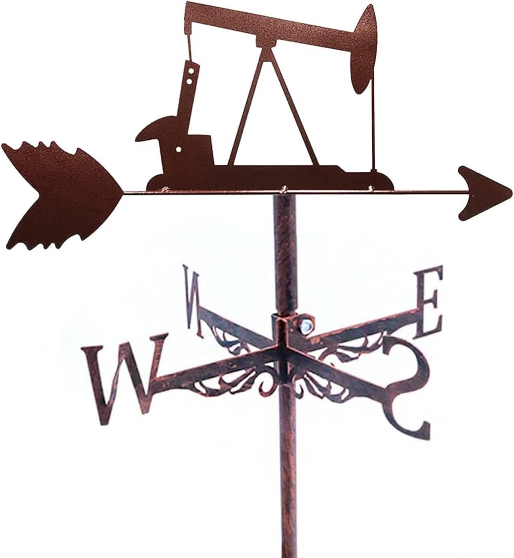 TAXXII Wind Vane Weather Vanes for Roof Creative Weathervane Direction Indicator Kit Outdoor Gardens Iron Art Weathercock Coating Houses Patio Lawns
