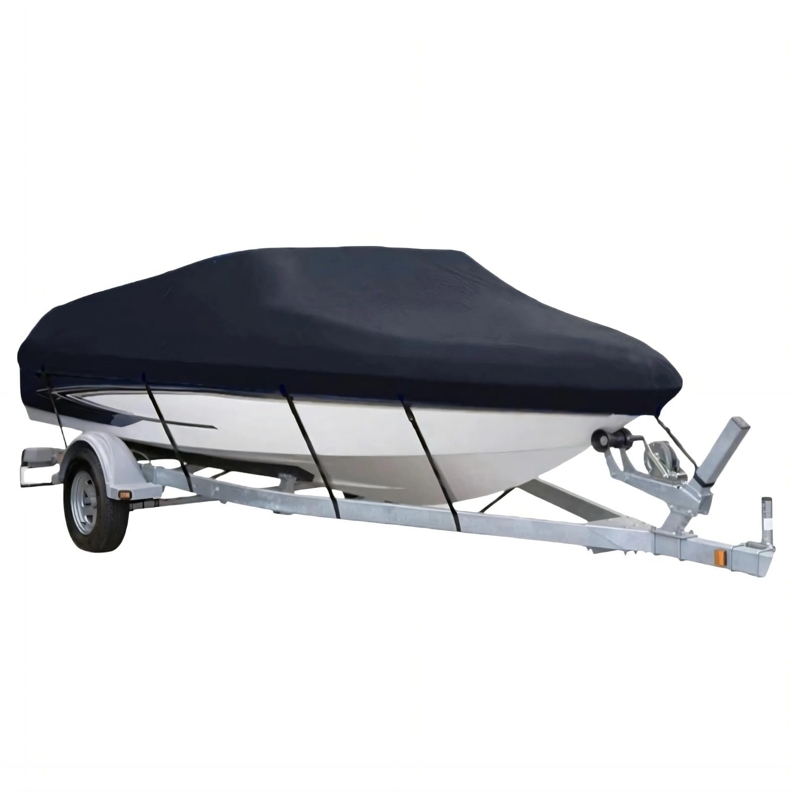 WGDYRP General Boat Cover 210D Oxford Fabric Protective Boat Cover Large Suitable for V Hull Bass & Ski Boats 17-19 Feet