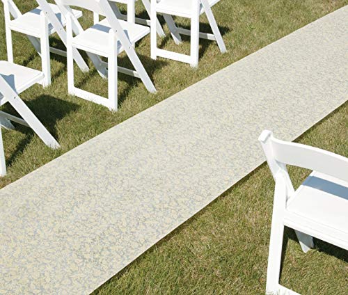 Hortense B. Hewitt 29713 Wedding Accessories Fabric Aisle Runner, 100-Feet Long, Ivory