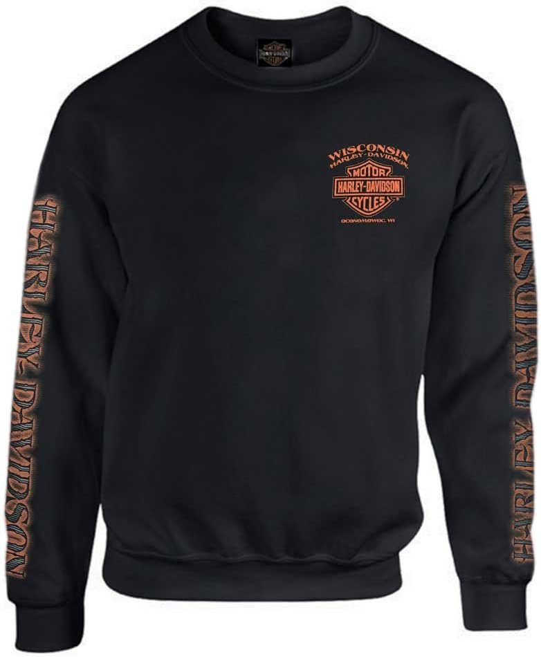 Men's Eagle Piston Fleece Pullover Sweatshirt, Black 30299948
