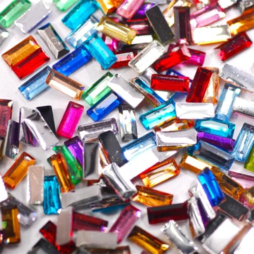 3X7mm Rectangle Resin Rhinestones Non Flat Back Gems For DIY Making Decoration Crafts 1000 Pieces4