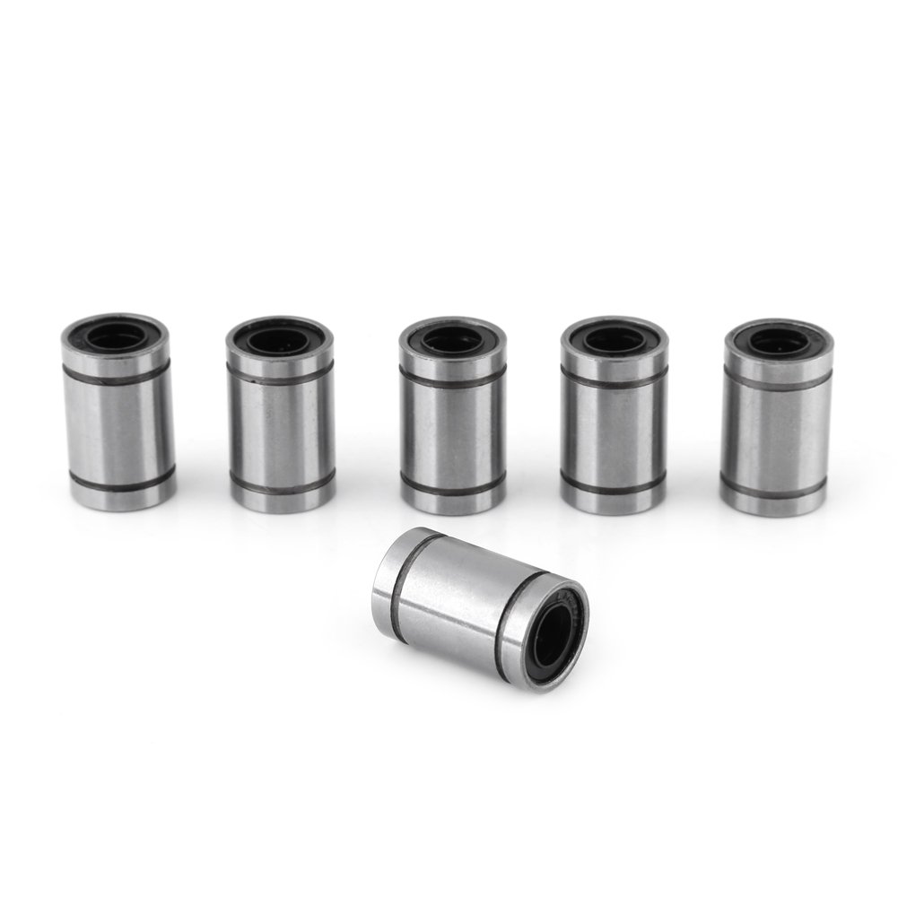 Akozon 10 sztuk LM8UU liniowe łożysko ruchu, liniowe łożysko kulkowe 8mm wału łożysko ślizgowe do drukarki 3D RepRap CNC