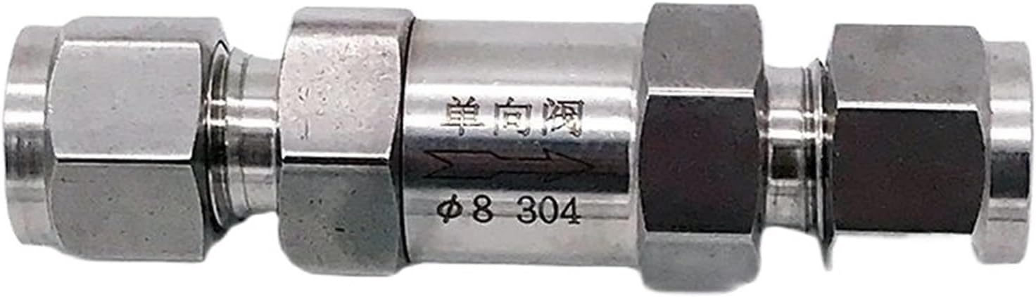 1pc check valve 3 6 8 10mm 1/8" 1/4" 3/8" 1/2" hard tube SS304 stainless steel high pressure acid-proof one-way valve(3/8")