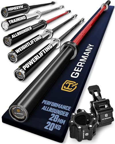 HQ Germany® Langhantelstange 50mm [220cm, 20kg] - Profi Allrounder...