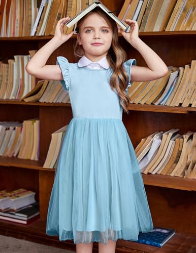 Image of Arshiner Toddler Tutu Dress Little Girls Fluffy Summer Dresses Casual Party Tulle Sundress for Kids 2-6Y