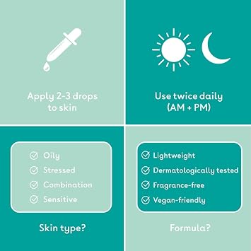 Q+A Niacinamide Facial Serum 30ml, Balancing Vitamin B3 Serum | Hydrates, Reduces Excess Oil and Supports Clear-Looking Skin