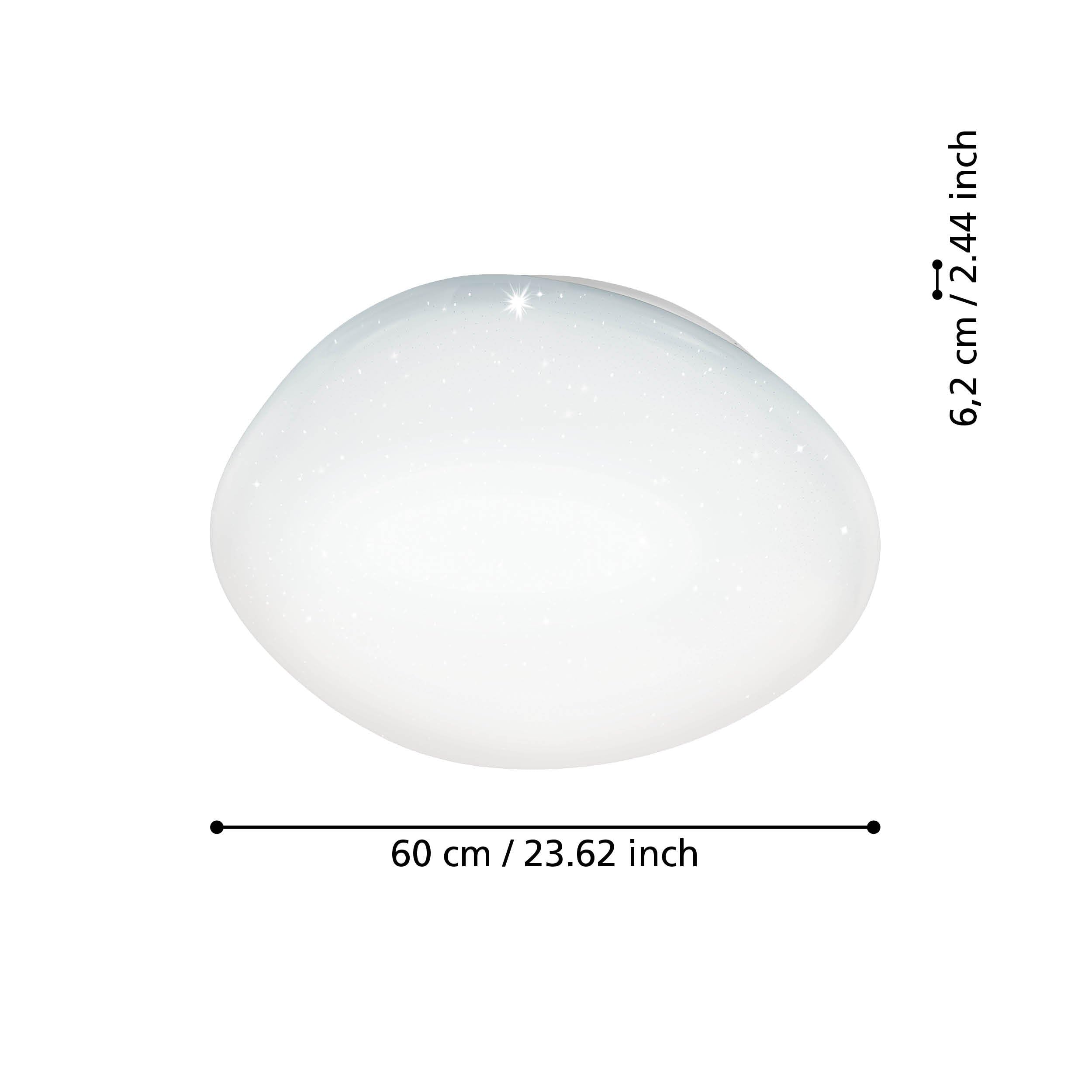 EGLO Connect.z Smart LED Deckenleuchte „Sileras-Z“, 60 Cm – Sternenhimmel-Effekt, Dimmbar, RGB, ZigBee, App & Sprachsteuerung