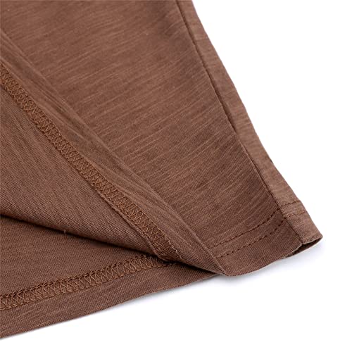 Toddler Baby Girls Boys Tank Tops Summer Solid Crewneck Shirts Tops Classic Loose Soft Sleeveless T (Brown, 12 Months)4