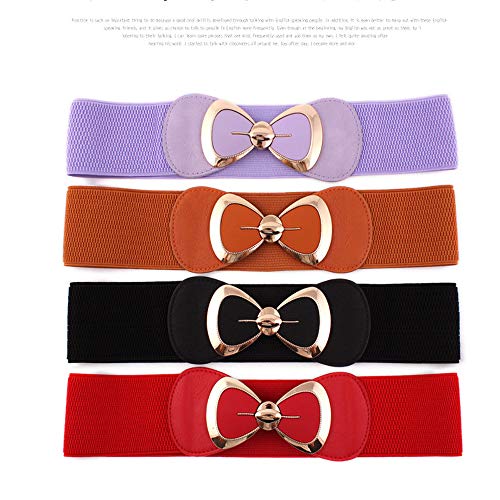 Bow-knot Waist Belts Elastic Wide for Belt Womens Girls Corset Dress3