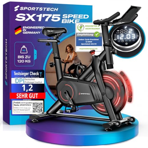 Sportstech Cycle SX400 - Bicicleta estática profesional con...