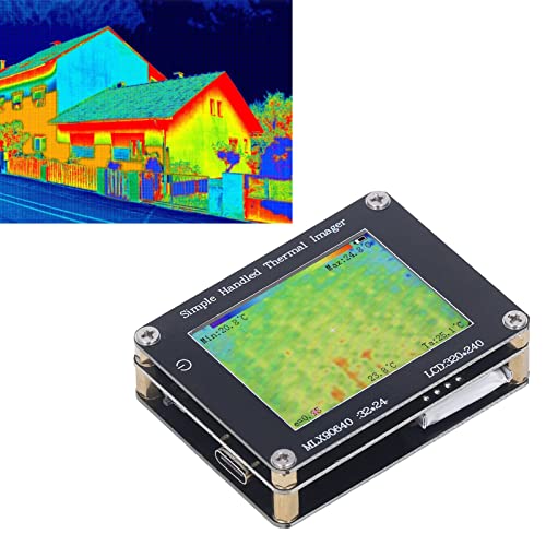 Asixxsix Cámara de Imágenes Térmicas, Cámara Térmica de Mano de Resolución de 240 X 320 con - 40 ℃ a 300 ℃ Rango de Temperatura, Pantalla de 2 Pulgadas, Cámara Infrarroja de Imágenes