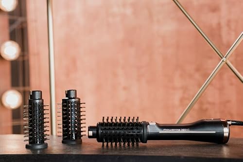 Foto von Rowenta CF9620 Ultimate Experience Warmluftbürste | 750 Watt | rotierende Stylingbürste | mit 3 Bürstenaufsätzen | inkl. 3 Schutzkappen | Style Assist-Modus | Schwarz/Roségold