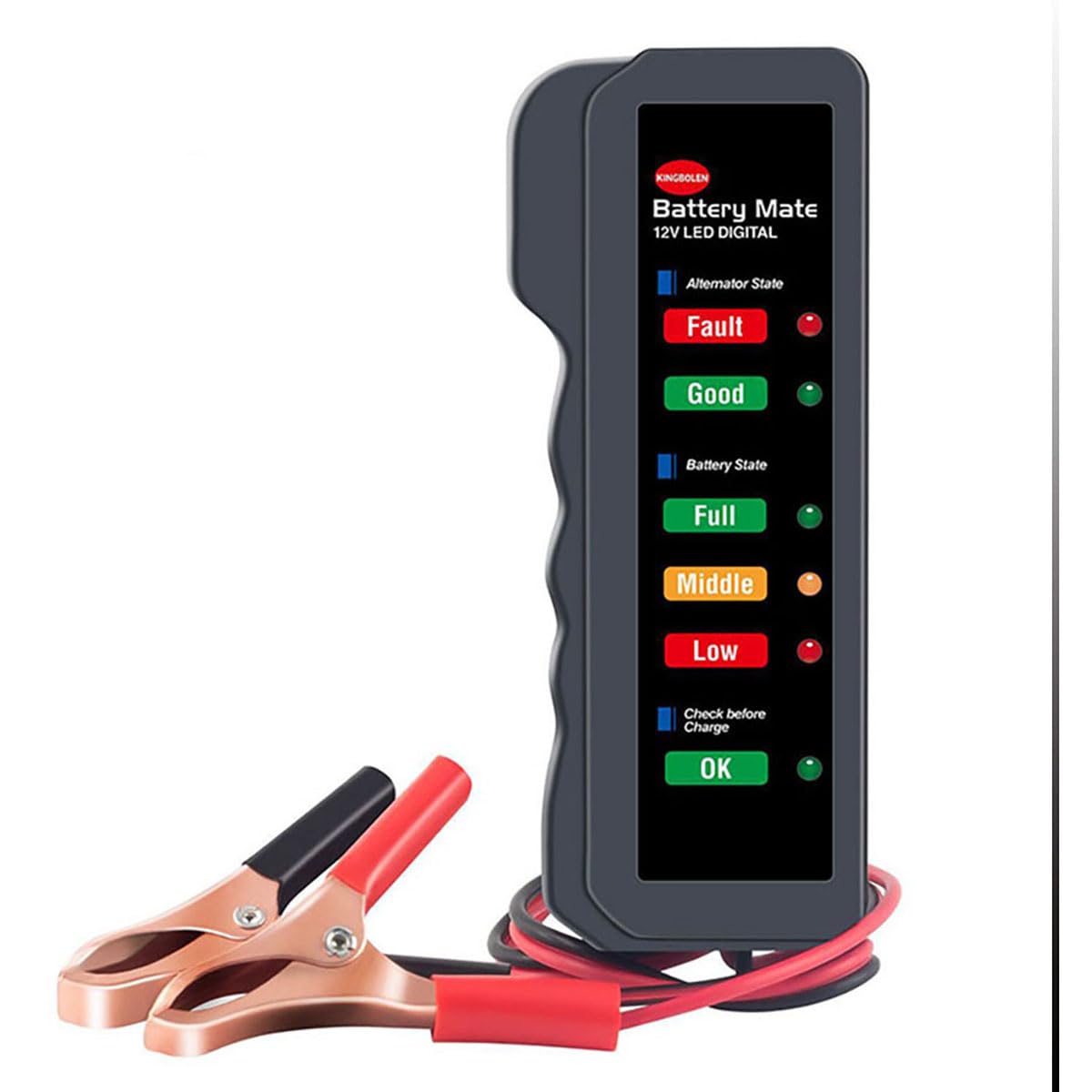 Huiying Angle 12V Car Battery Testers Automotive,Led Display Auto Battery Analyzer,Car Battery Tester for Most Cars