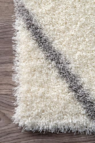 Image of Shaggy Carpet for Home 8 x 10 FEET Ultra-Soft, Thick, and Stylish Shag Texture Ideal for Living Room, Bedroom, or Office - Easy to Clean and Perfect (White Multi A3)
