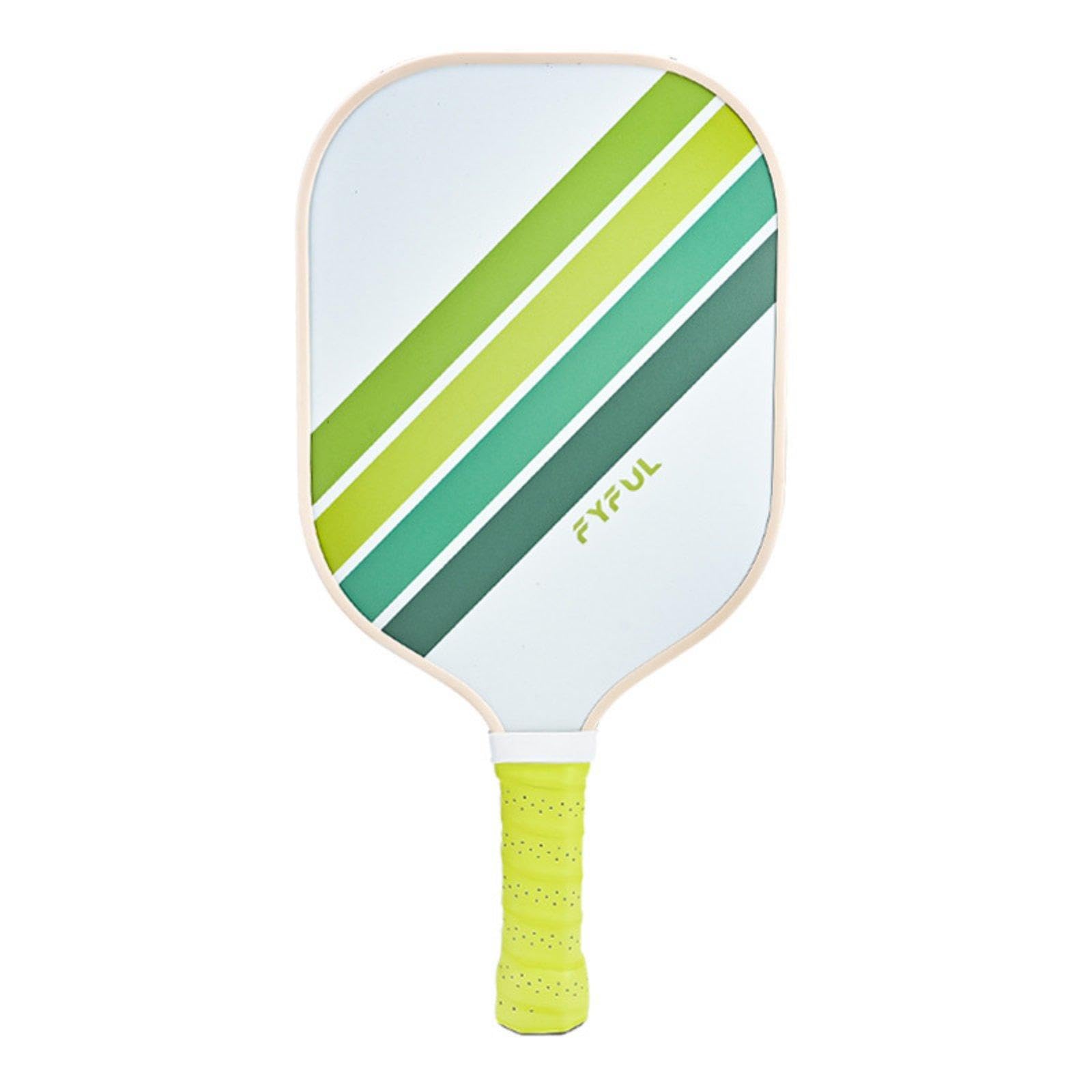 Fiberglass Paddle Racket Lightweight Design Paddle Racket Set Large Sweet Area Athletic Gear for Beginners, Recreational Play, Tournaments White Green-image-32