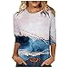 T-Shirt Femme Elastique Blouse Long Smocké Col Rond Été Tee Shirt Femme Polyester Nouveauté L'école à Motifs Confortable Demi-Manche