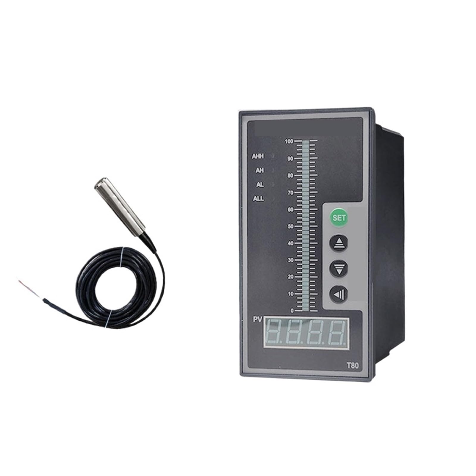 Regulador de presión, Interruptor De Presión, Controlador Nivel Líquido Y Aceite Agua DC24V, Pantalla Luz Columna, Entrada Universal Del Sensor Transmisor 4-20MA Para Bomba,para compresor(10 meters)