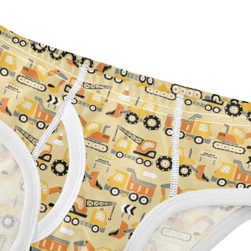 Boys' Exclusive Briefs Toddler Underwear 95% Combed Cotton Boxerbriefs 2T Construction Vehicle Pattern Cars 244