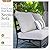 Sophia & William 6 Piece Patio Furniture Set, Half-Moon Curved Outdoor Sofa, Wicker Rattan Outdoor Conversation Sets,Beige