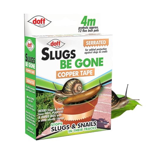 Doff DOFAM004DS 4M Slug and Snail Adhesive Copper Tape - Multi-Colour