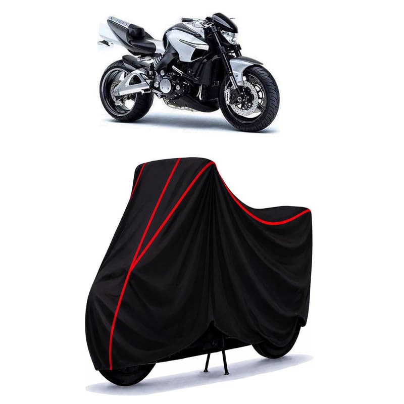 Image of Bajaj Pulsar NS 300 Water Resistant Bike Cover for All Motorcycles & Rain | Heavy Duty Taffeta Fabric | UV Protection, Dustproof, Scratchproof | All Weather Two Wheeler Body Cover with Elastic Bottom