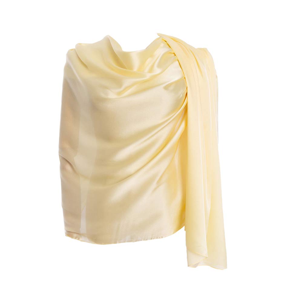 CYZLANN Damen Schals 100% Seide Lange Leichte Schals für Frauen, dunkelgrau, Einheitsgröße