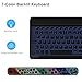COEZFE Backlit Bluetooth Keyboard and Mouse Set, Ultra-Slim Wireless Keyboard and Mouse with 7-Color Backlit for iPad/Samsung Tablets/Lenovo Tablets & Other iOS Android Windows Devices, UK Layout
